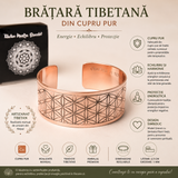 Bratara Tibetana din Cupru Pur Reglabila – Echilibru, Protectie si Energie Naturala
