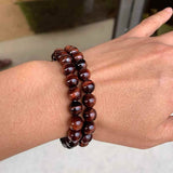 Bratara din piatra semipretioasa Ochi de Tigru Rosu Dragon's Eye - Stimulare, Incredere si Armonie intr-un Accesoriu Atragator