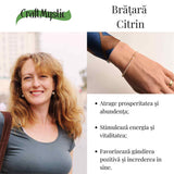 Bratara cu margele 2-3 mm citrin fatetat natural pentru prosperitate si energie pozitiva