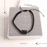 Bratara macrame cu turmalina neagra pentru protectie energetica