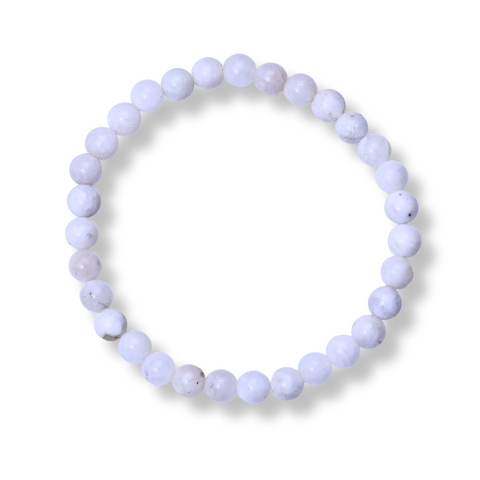 6mm Rainbow Moonstone Beaded Bracelet for Emotional Healing