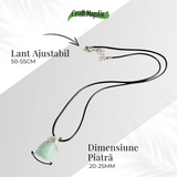 Colier cu Piatra Rulata de Amazonit Natural - Liniste, Echilibru si Claritate Interioara