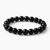 Bratara Elastica cu Margele de Turmalina Neagra de 8mm - Protectie si Echilibru
