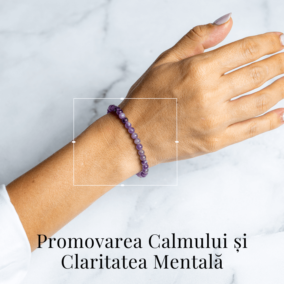 Bratara Elastica din Ametist 5mm - Claritate Mentala si Echilibru Emotional
