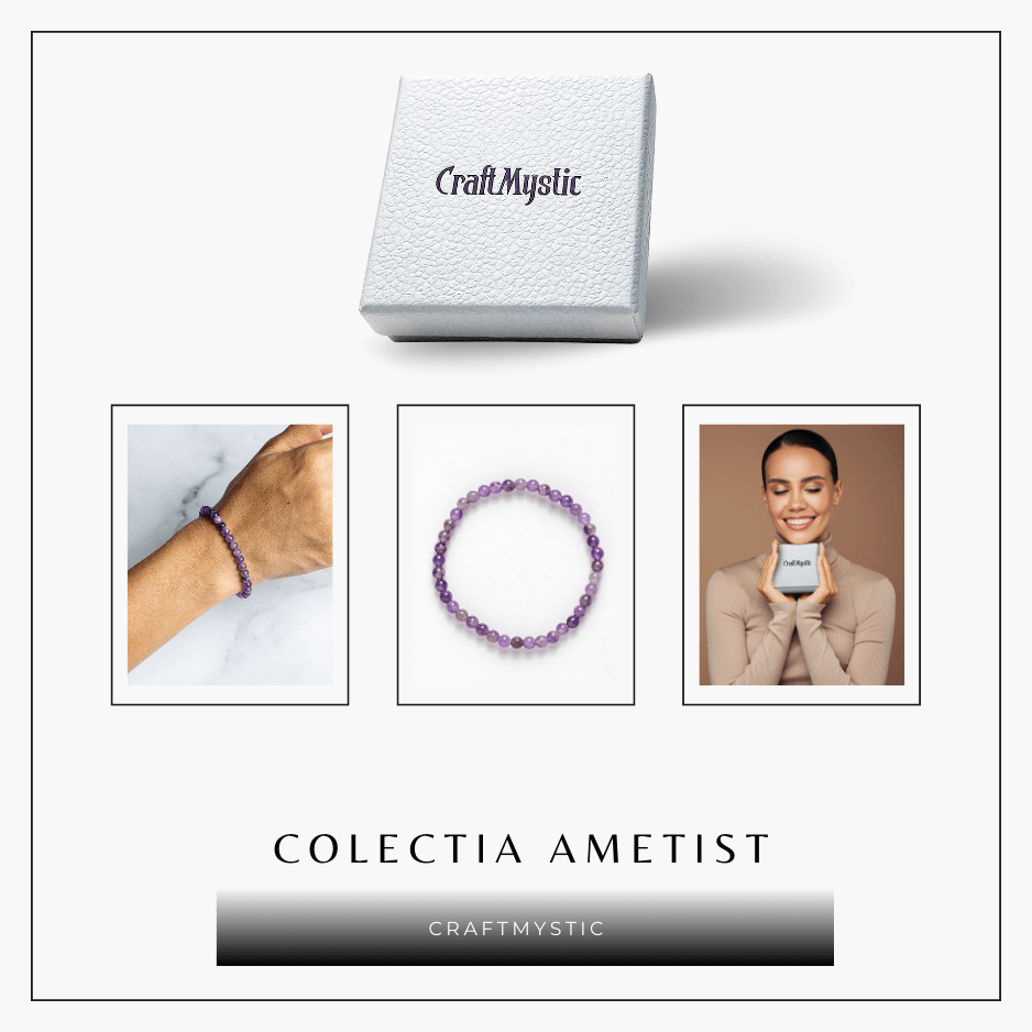 Bratara Elastica din Ametist 5mm - Claritate Mentala si Echilibru Emotional
