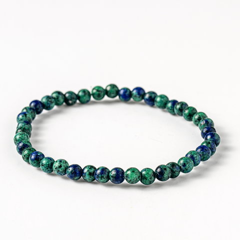 Elastic Bracelet with 5mm Lapis Phoenix Beads for Clarity and Creativity