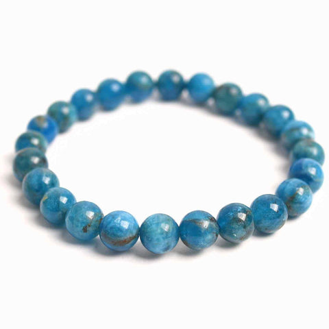 8mm Elastic Bracelet with Blue Apatite - Creativity and Mental Clarity