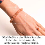 Bratara elastica cu piatra soarelui 6mm - Energie si optimism