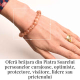 Bratara elastica cu piatra soarelui 8mm - Incredere si abundenta