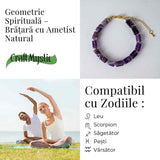 Geometrie Spirituala - Bratara cu Ametist Natural