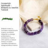 Geometrie Spirituala - Bratara cu Ametist Natural