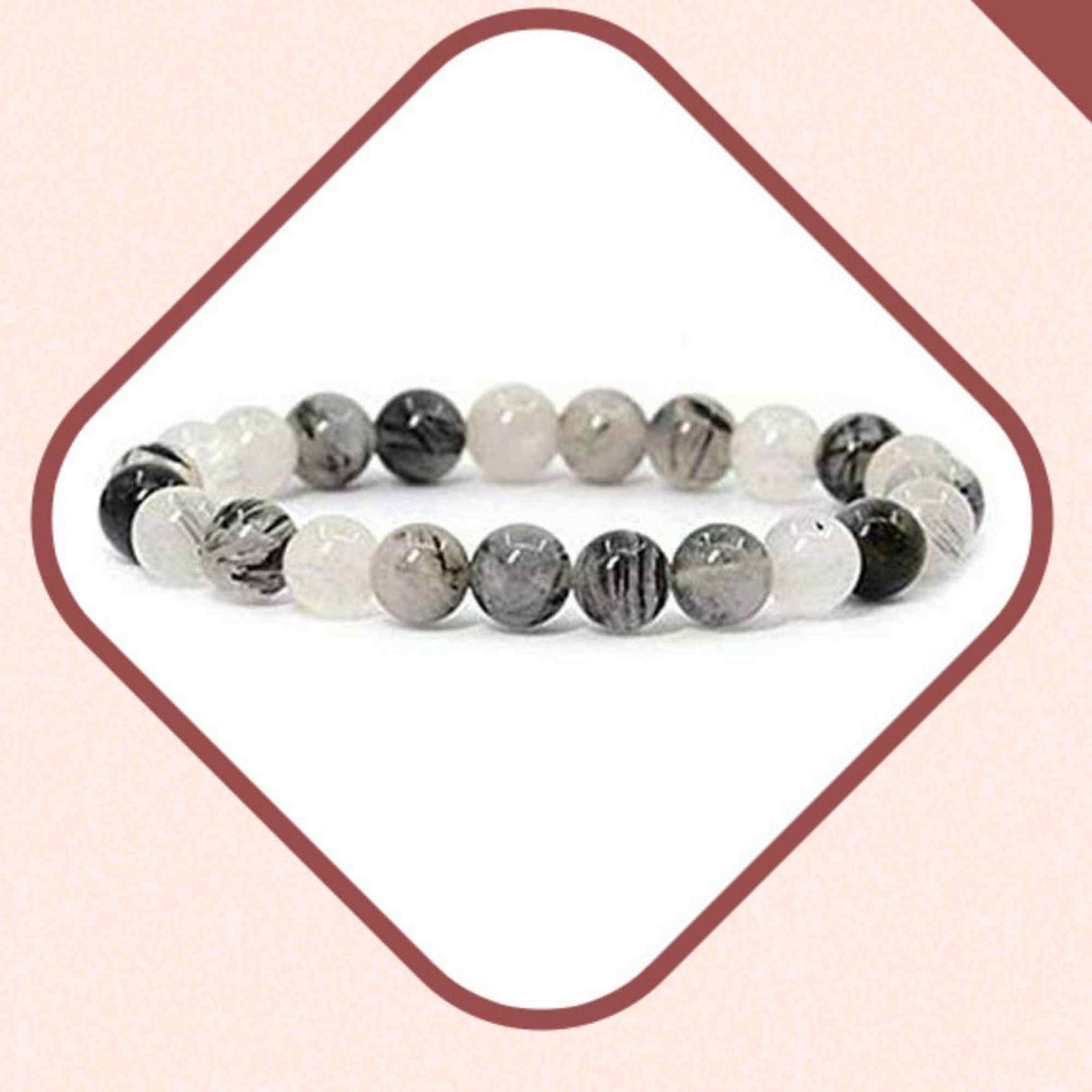 Bratara de Manifestare - Bratara Manuala din Rutil Negru Natural 8mm