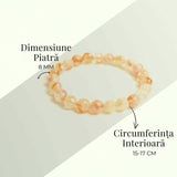Bratara Elastica Radianta cu Citrin Fatetat 8mm - Energie si Prosperitate
