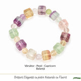 Bratara cu Fluorit Multicolor Natural – Echilibru si Claritate Interioara