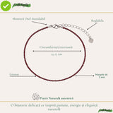 Bratara eleganta cu Granat Natural Fatetat 2 mm – Pasiune si Eleganta Delicata