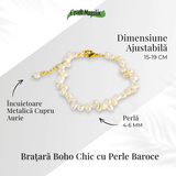 Bratara boho chic cu perle baroce - Feminitate si rafinament