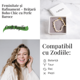Bratara boho chic cu perle baroce - Feminitate si rafinament