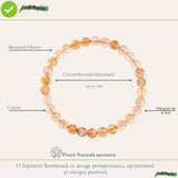 Bratara cu Citrin Fatetat Natural Rotund 6mm – Prosperitate si Energie Pozitiva