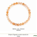 Bratara cu Citrin Fatetat Natural Rotund 6mm – Prosperitate si Energie Pozitiva