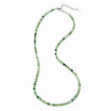 Colier Fin la Baza Gatului Tip Choker cu Smarald Fatetat 3 mm – Prosperitate si Eleganta Naturala