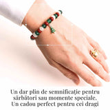 Bratara Jasp Rosu, Verde si Jad Alb - Echilibru si Protectie