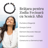 Bratara pentru Zodii cu Margele de Obsidian, Pandantiv Mana Fatimei si Ochiul "Rau"