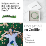 Bratara din Jadit Rusesc Natural cu Pixiu - Protectie si Abundenta