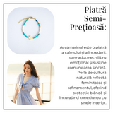 Claritate, liniste si puritate - Acvamarin si perle naturale