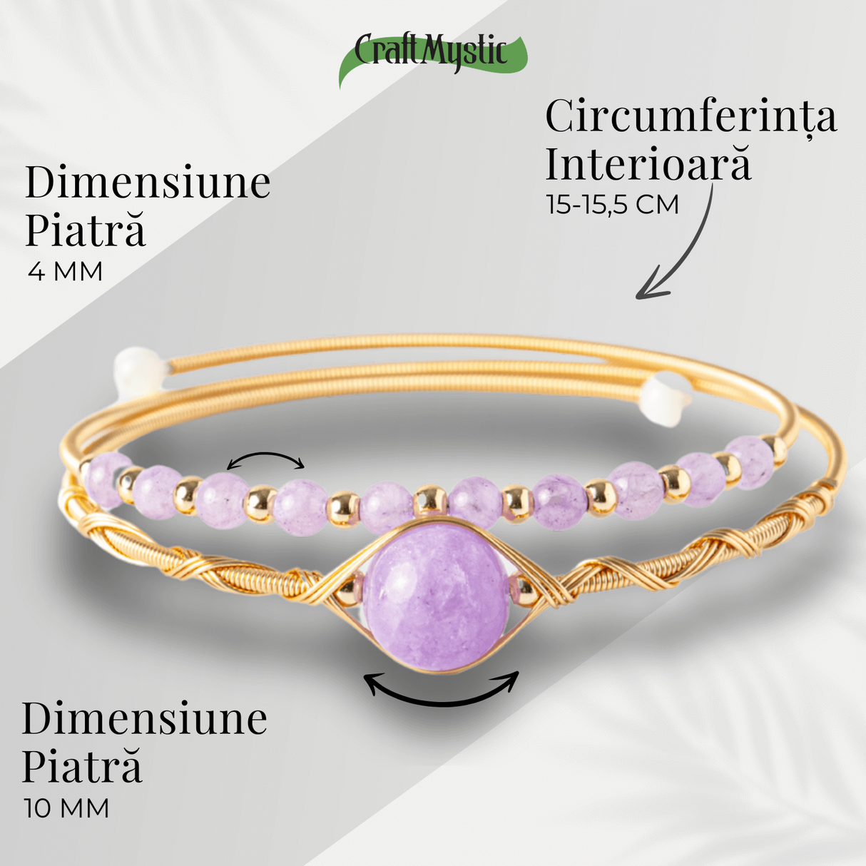 Echilibru si Liniste - Bratara din Ametist Natural