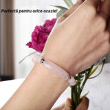 Bratara Zen Cuart Roz 8mm - Iubire si Vindecare Emotionala