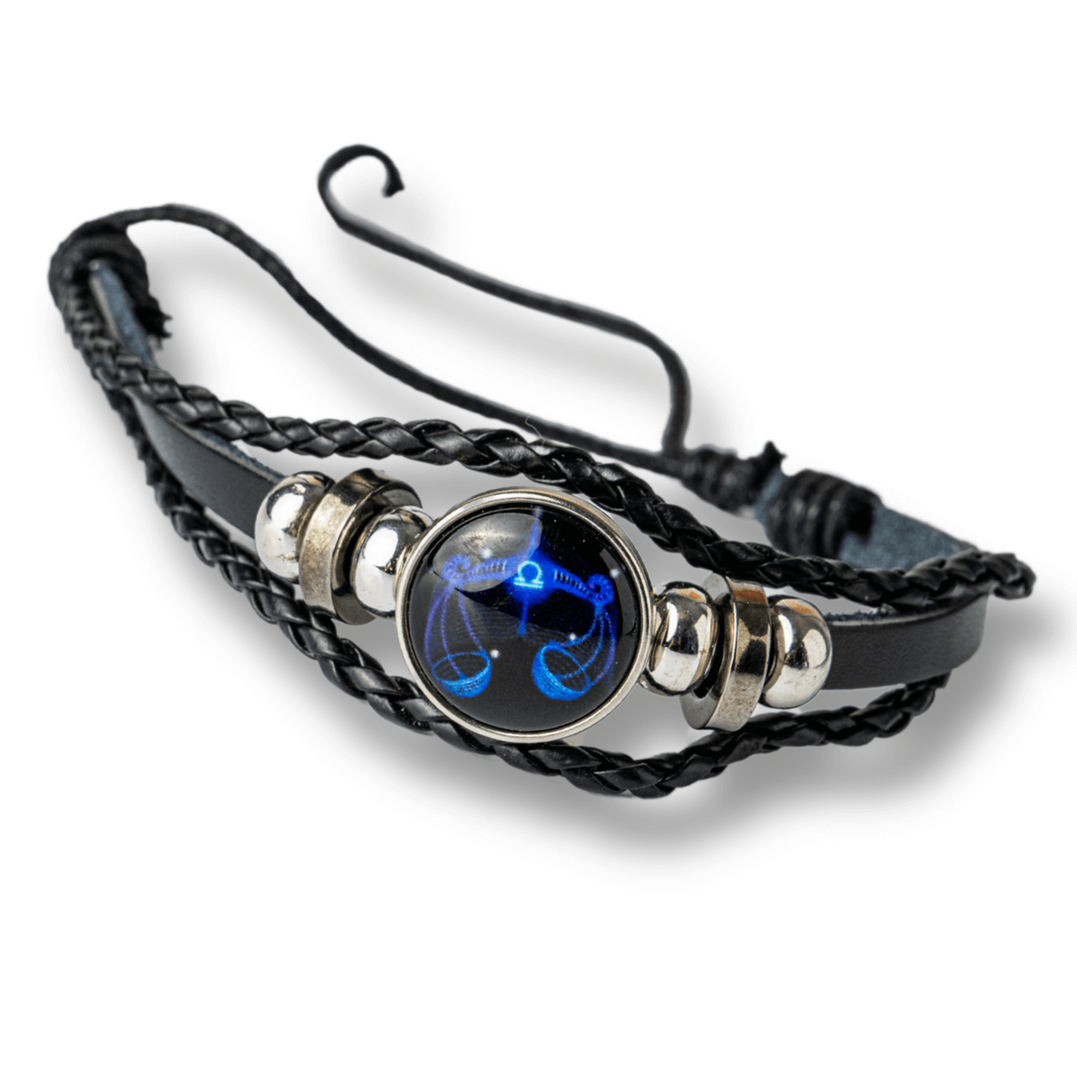 Bratara Zodia Berbec ajustabila din Piele Sintetica cu Cabochon Rotund - Simbol Astrologic Personalizat pentru Energie si Identitate Astrala