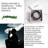 Bratara Zodia Berbec ajustabila din Piele Sintetica cu Cabochon Rotund - Simbol Astrologic Personalizat pentru Energie si Identitate Astrala