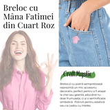 Breloc cu Mana Fatimei - Protectie, Noroc si Energie Pozitiva - Ochi de tigru