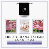 Breloc cu Mana Fatimei - Protectie, Noroc si Energie Pozitiva - Ochi de tigru