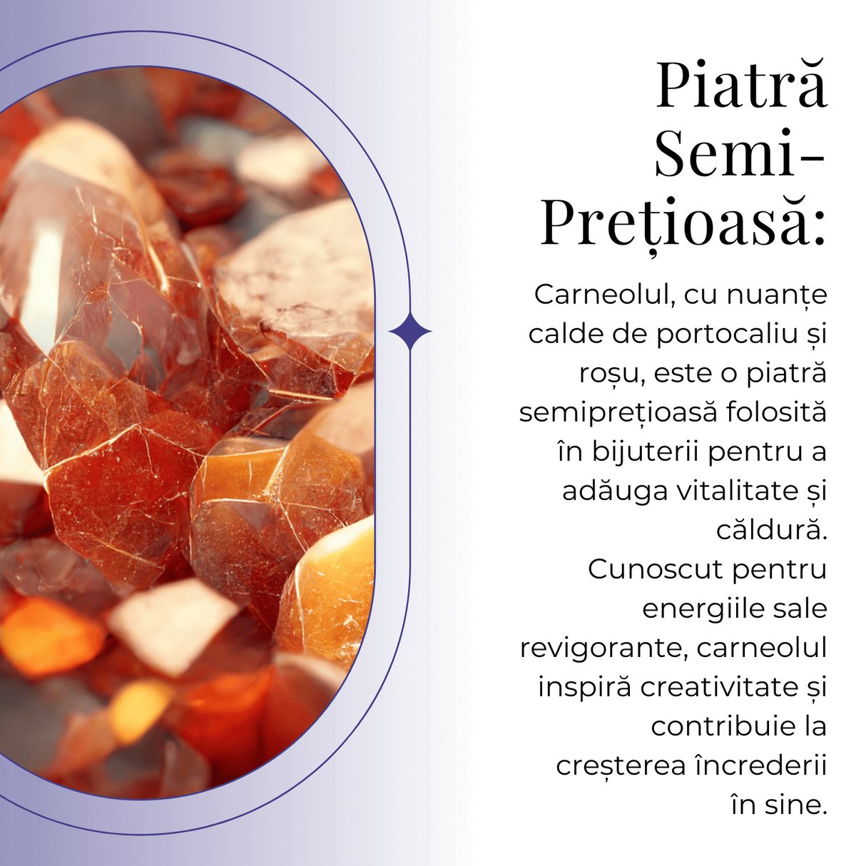 Breloc cu piatra semipretioase de Carneol in forma neregulata 3cm