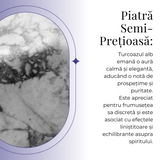 Breloc cu piatra semipretioase de Turcoaz Alb in forma neregulata 3cm