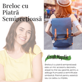 Breloc cu piatra semipretioase de Turcoaz Alb in forma neregulata 3cm