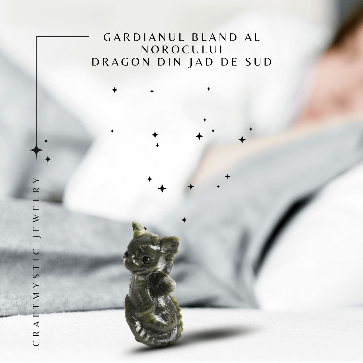 Gardianul bland al norocului – Dragon din Jad de Sud pentru Abundenta si Echilibru 7.5 cm inaltime