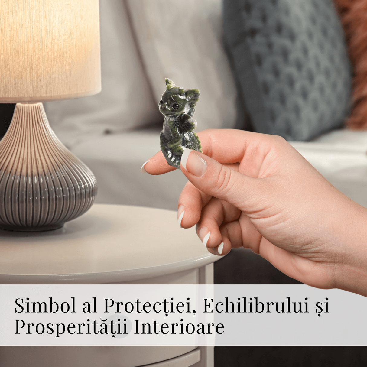 Gardianul bland al norocului – Dragon din Jad de Sud pentru Abundenta si Echilibru 7.5 cm inaltime