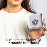 Brosa Floare Abalone cu Perla Naturala - Eleganta si Armonie