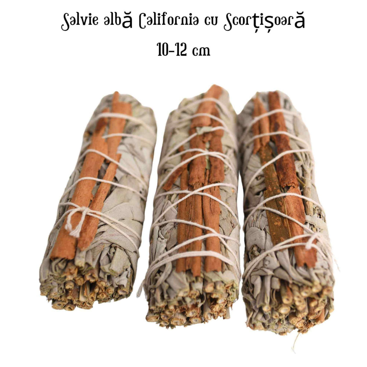 Buchet Salvie Alba California cu Scortisoara - Purificare si Energie Pozitiva