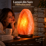 Lampă din Sare Himalayană naturală 10 kg, 28 cm