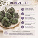 Piatra Bruta Rubi Zoisit Natural – Echilibru Emotional si Transformare Interioara