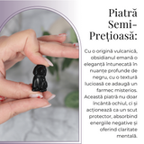 Figurina Artizanala 30mm Catelus din Obsidian