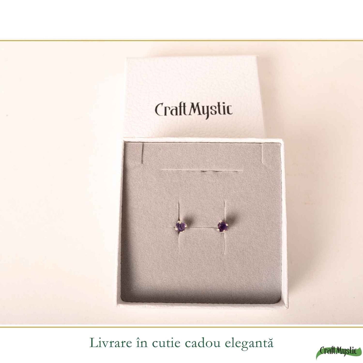 Cercei Argint 925 cu Ametist Brut Bobita – Echilibru Interior si Eleganta Naturala