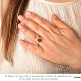 Inel Argint 925 cu Ammonit – Echilibru si Energie Naturala