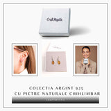 Cercei Argint 925 cu Chihlimbar - Eleganta si Protectie Naturala