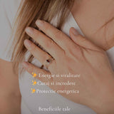 Inel Argint 925 cu Granat Lotus – Energie, Echilibru si Renastere