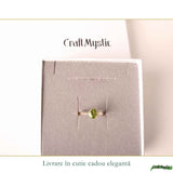 Inel Argint 925 cu Peridot Fatetat Oval – Echilibru si Energie Pozitiva