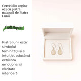 Cercei Argint 925 cu Piatra Lunii Lacrima - Purificare si Intuitie